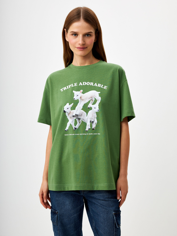 

Футболка оверсайз с принтом