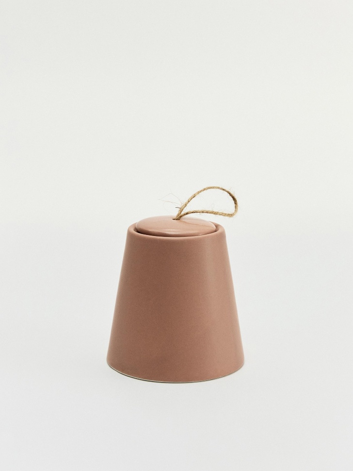 Керамическая банка с крышкой для хранения, терракотовый, арт. n/a