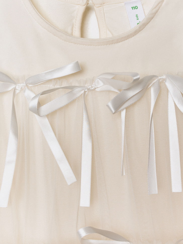 новогодное ярусное платье с бантиками для девочек 4610517043764 по низкой цене