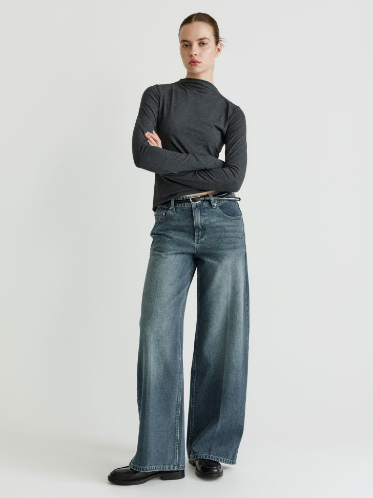 лонгслив с содержанием шелка и шерсти 4610517272799 по акции