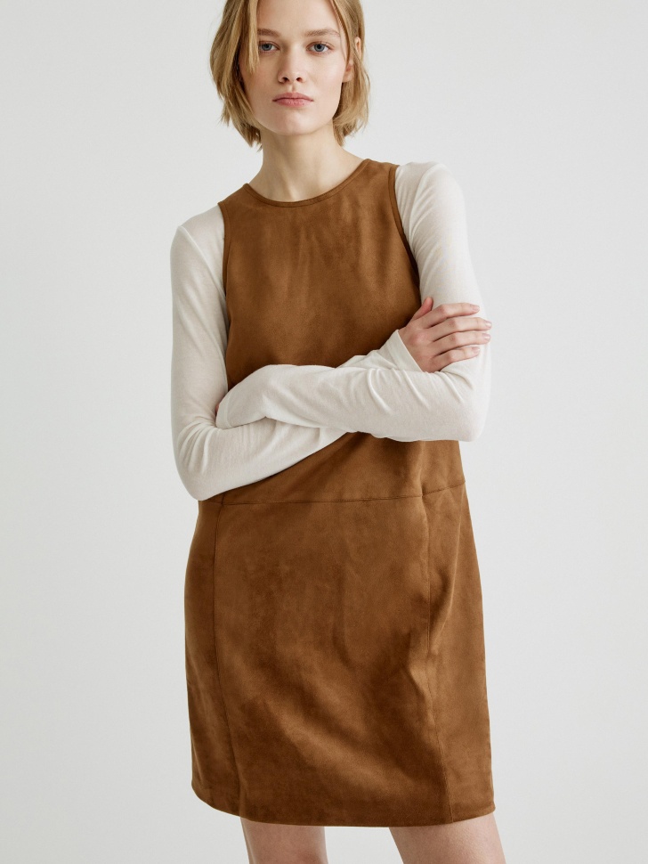 свободное платье из искусственной замши 4680798564487 по акции