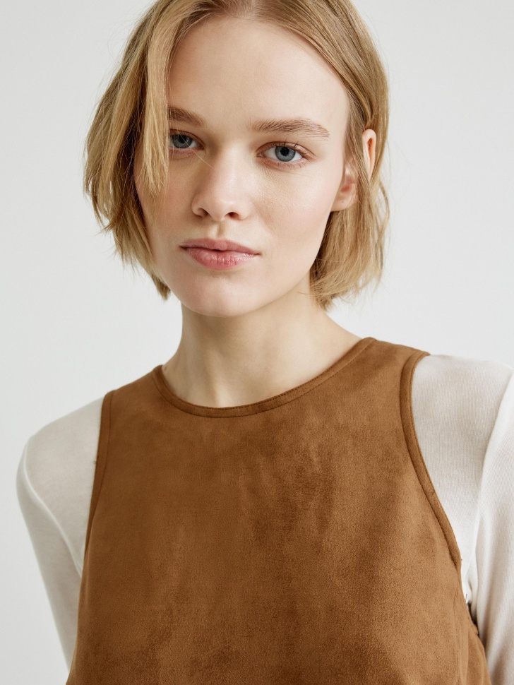 свободное платье из искусственной замши 4680798564487 в интернет магазине