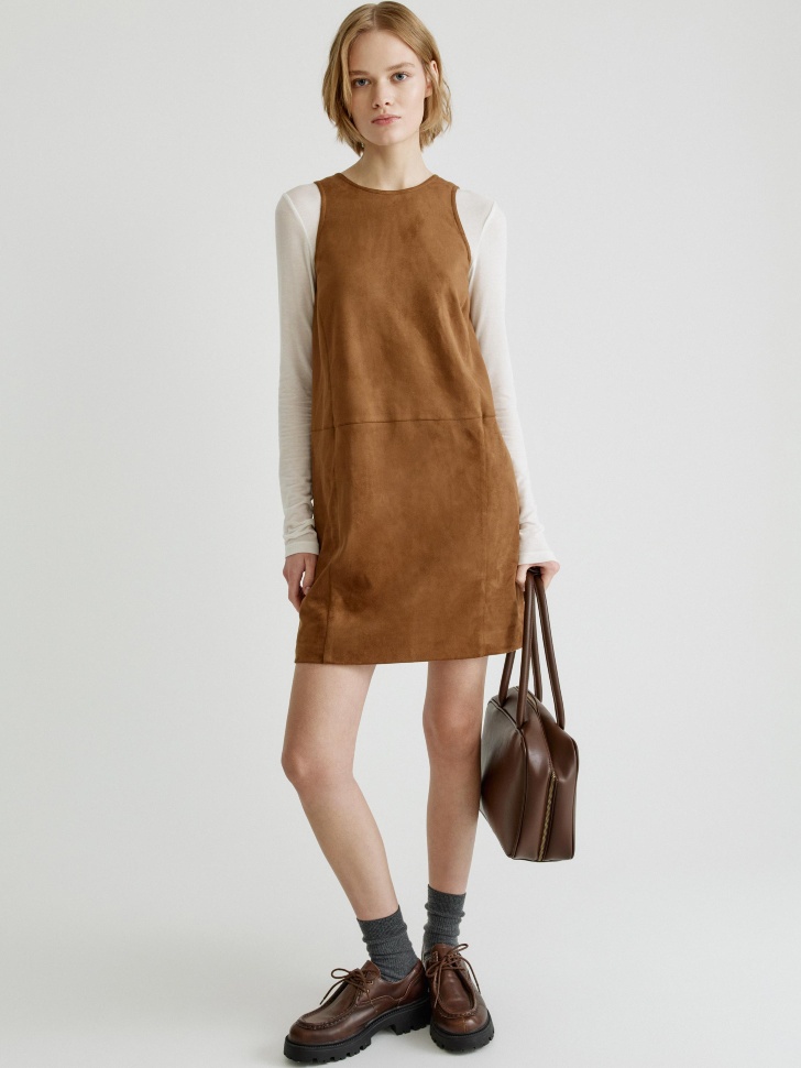 свободное платье из искусственной замши 4680798564487 по низкой цене