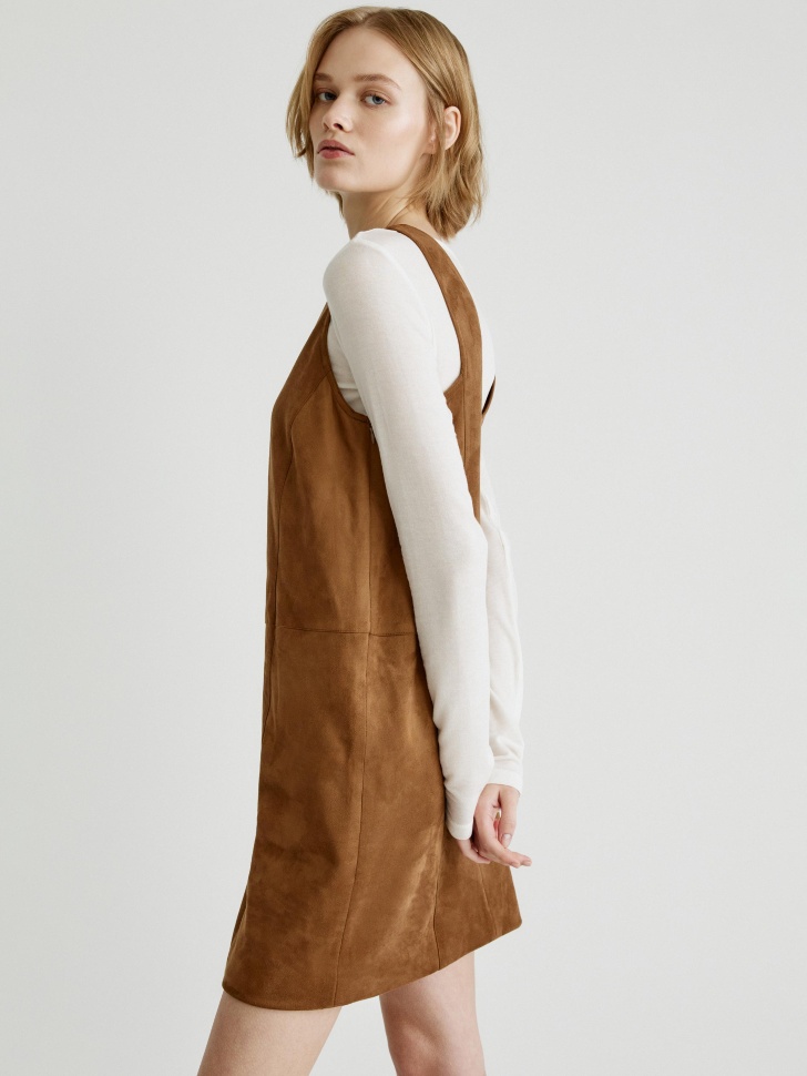 свободное платье из искусственной замши 4680798564487 со скидкой