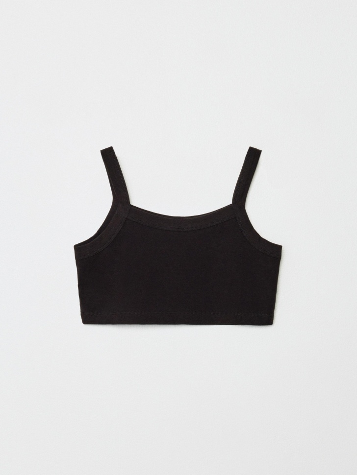 укороченный топ с декором для девочек 4610517091901 по акции