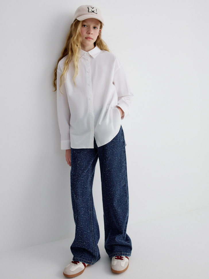 удлиненная рубашка для девочек по цене 1999 руб вид справа