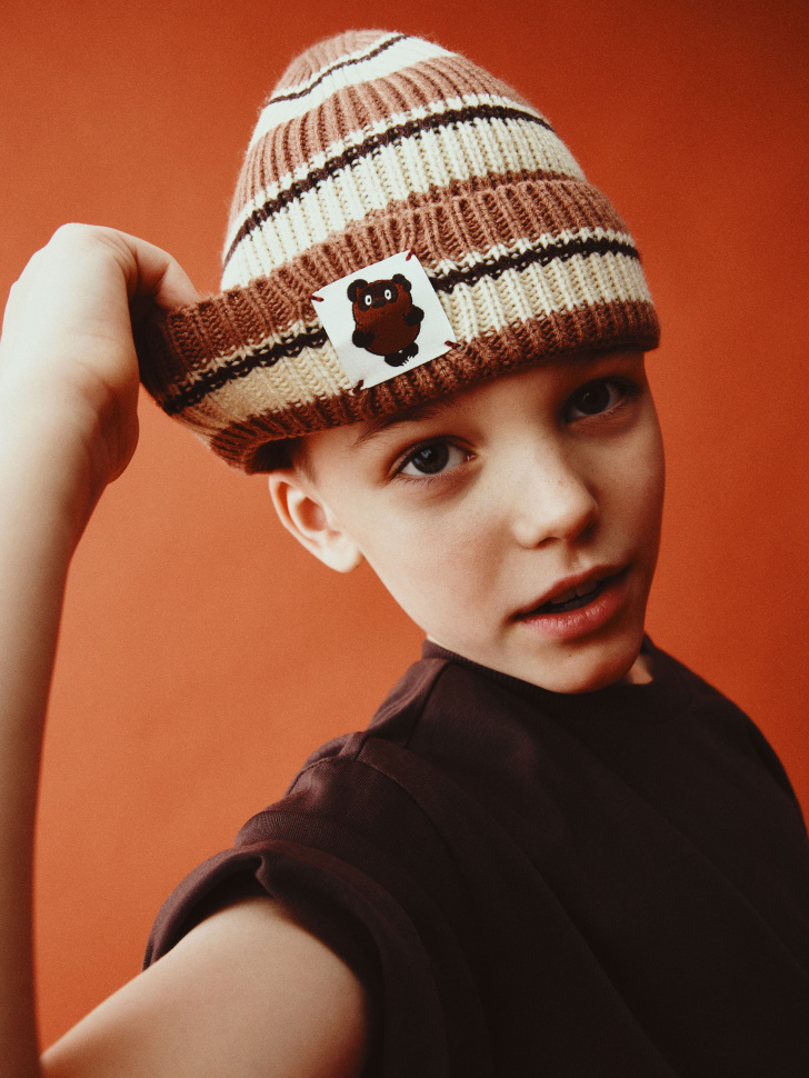 

Детская шапка-бини с вышивкой SELA x Союзмультфильм, SL6801173322