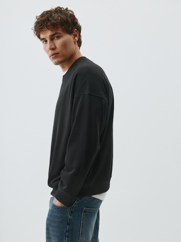 Свитшот OVERSIZE FIT из футера. Фото №4