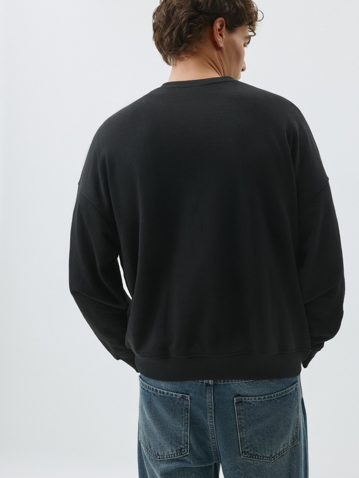 Свитшот OVERSIZE FIT из футера. Фото №5