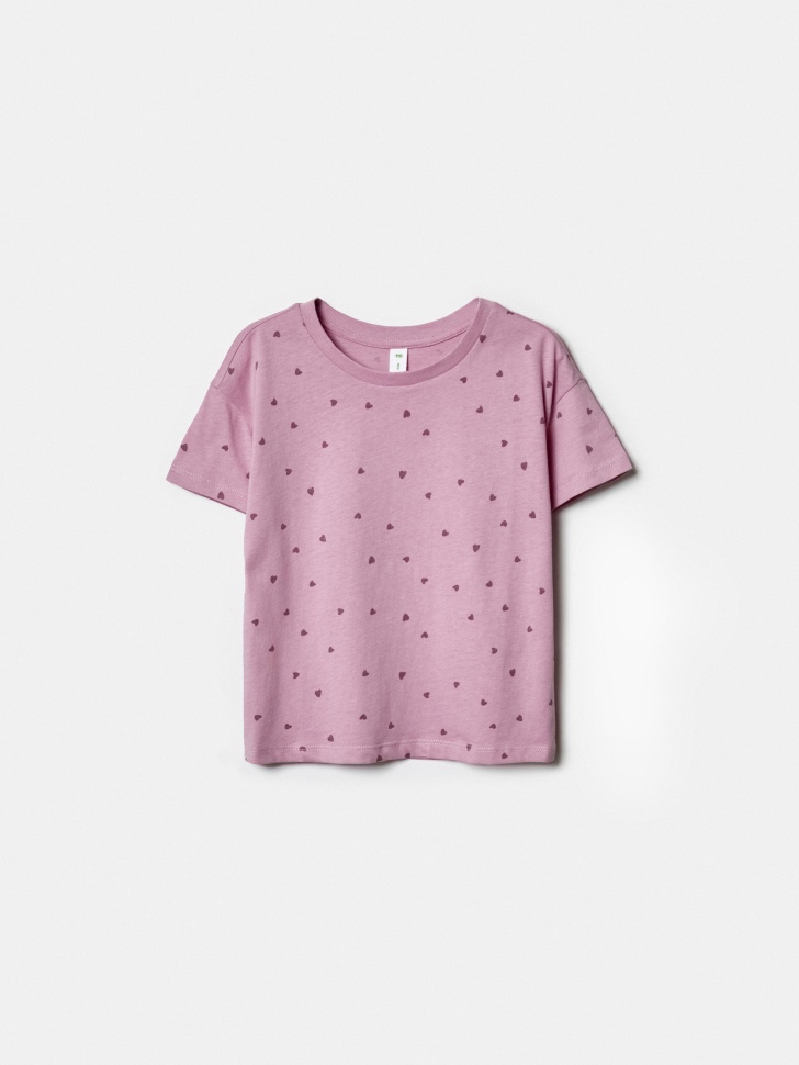 Футболка SELA с принтом для девочек, розовый, арт. 42198