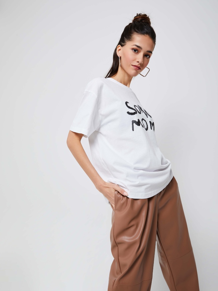 

Футболка с принтом, Белый