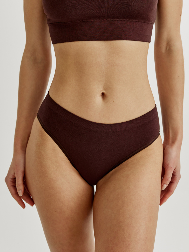 Базовые трусы-слипы Sela, коричневый, арт. 44935