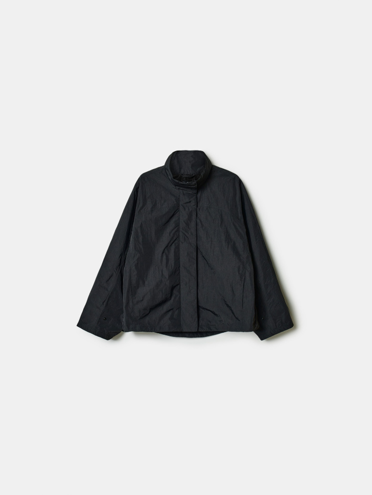 Ветровка SELA из жатой ткани с водоотталкивающей пропиткой, черный, арт. 45406