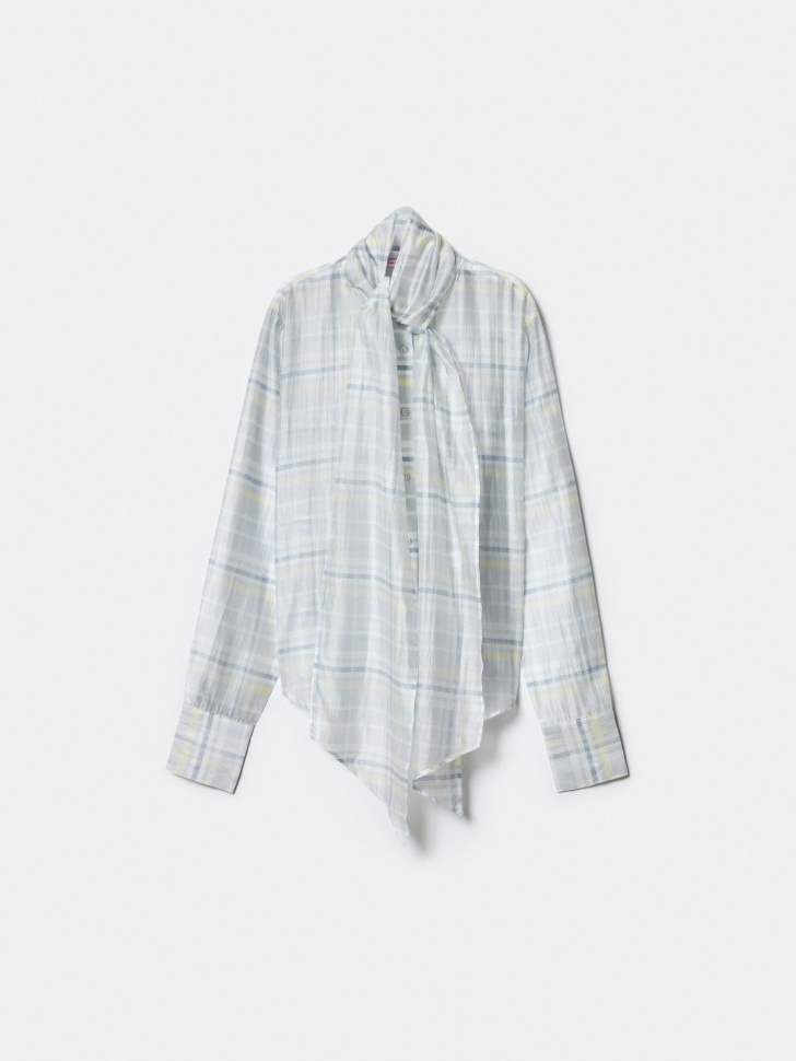 Рубашка Sela с шарфом, белый, арт. 52602