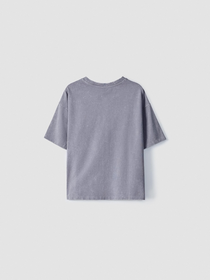 футболка оверсайз с принтом для девочек от бренда sela вид слева