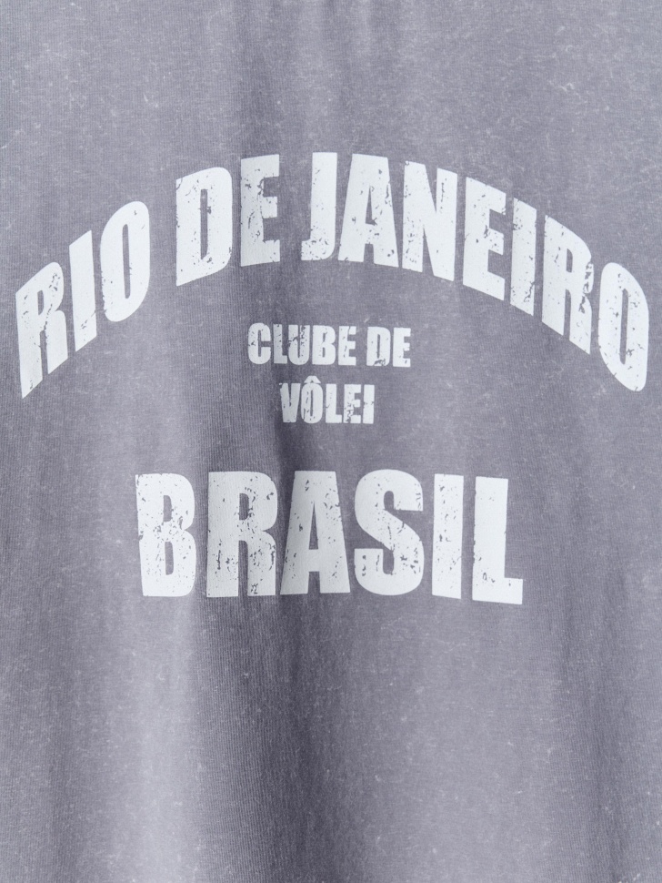 футболка оверсайз с принтом для девочек по цене 1499 руб вид справа