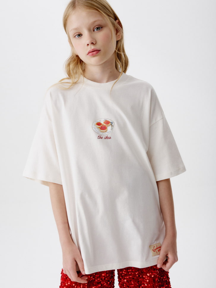 футболка оверсайз для девочек из коллекции  x мосфильм 4680798752921 фотография