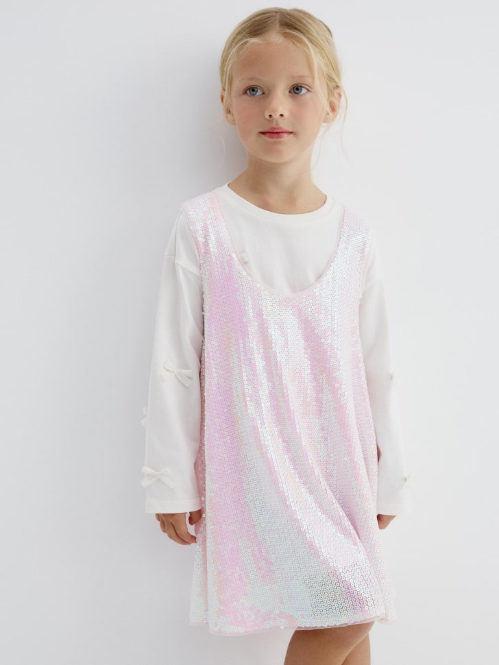 сарафан с пайетками для девочек 4610517038180 в интернет магазине