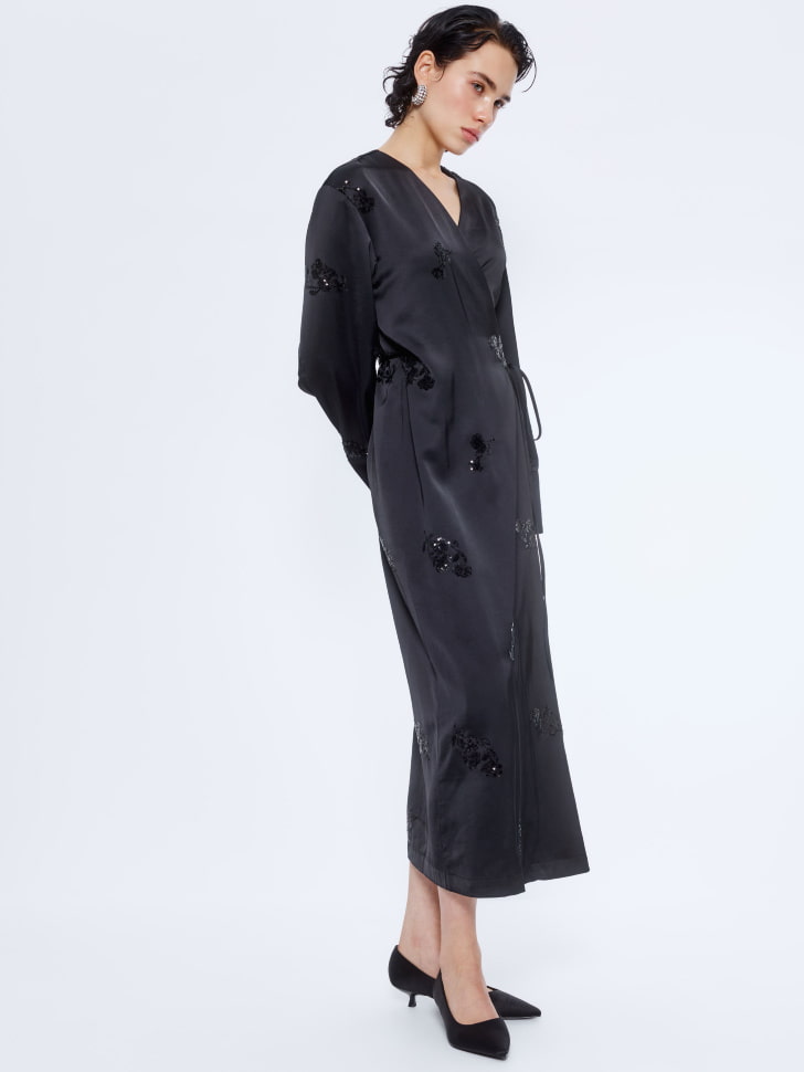 сатиновое платье миди с пайетками 4610517090874 фотография