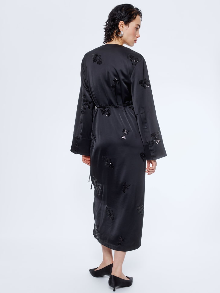 сатиновое платье миди с пайетками 4610517090874 в интернет магазине