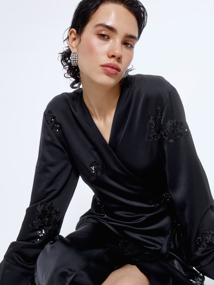 сатиновое платье миди с пайетками 4610517090874 с промокодом