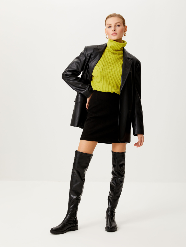 

Юбка с завышенной талией, Черный