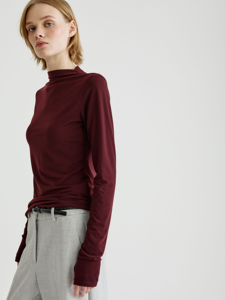 лонгслив с содержанием шелка и шерсти 4610517273000 купить с доставкой