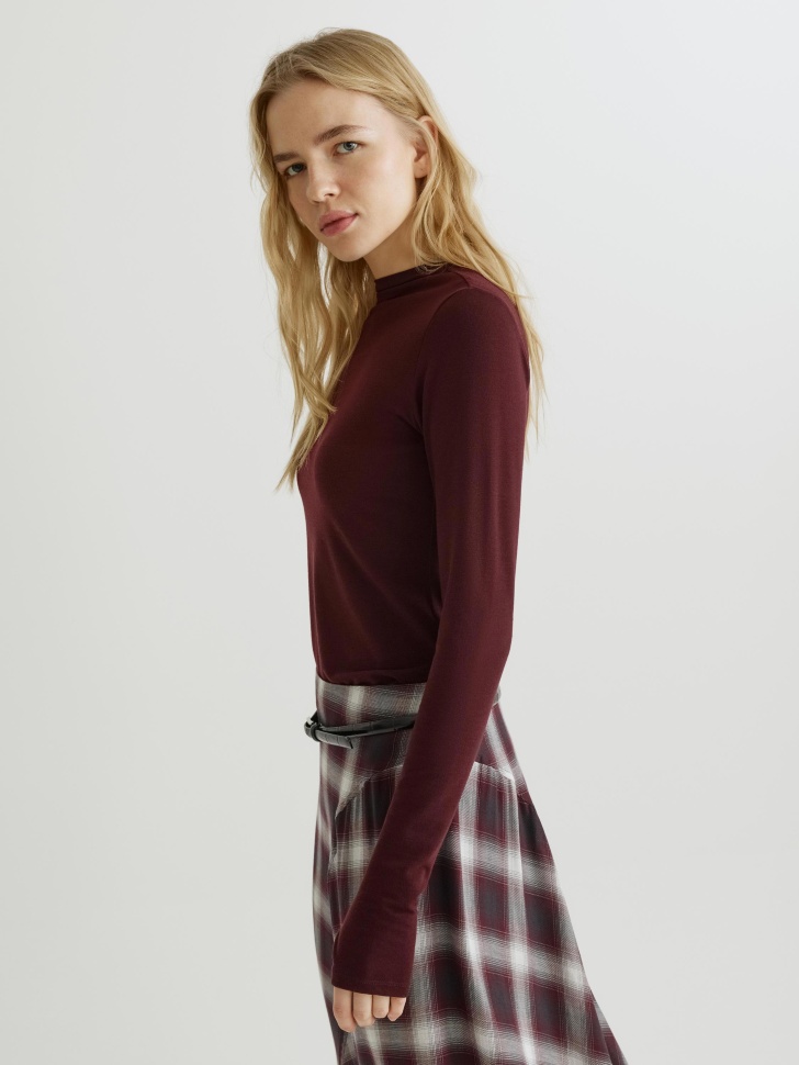 лонгслив с содержанием шелка и шерсти из россии вид сбоку