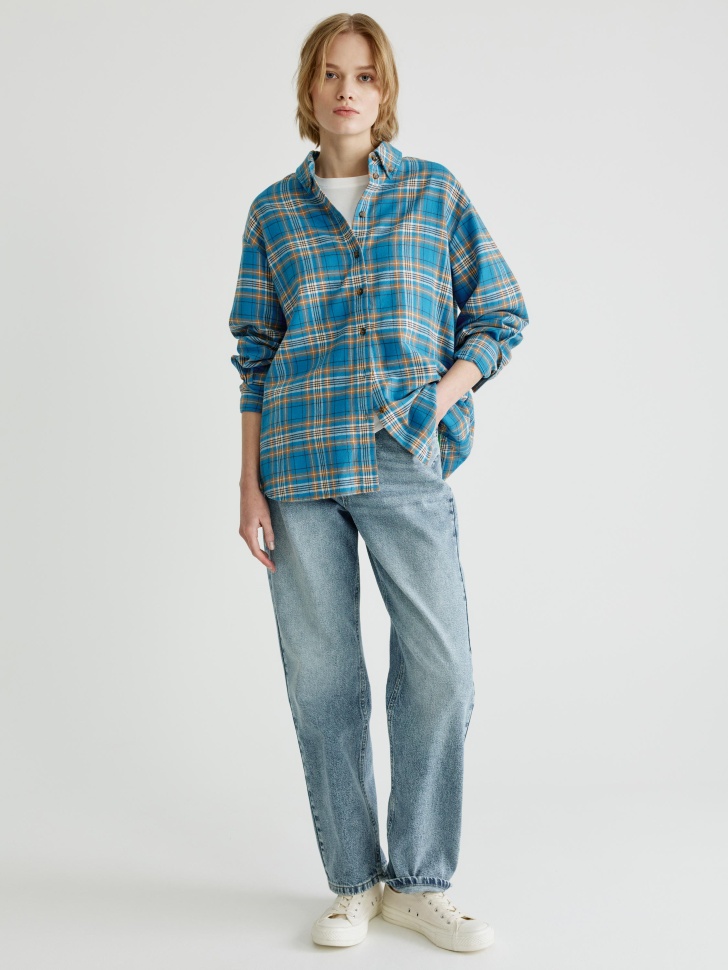 рубашка оверсайз из хлопка 4680798596907 по акции