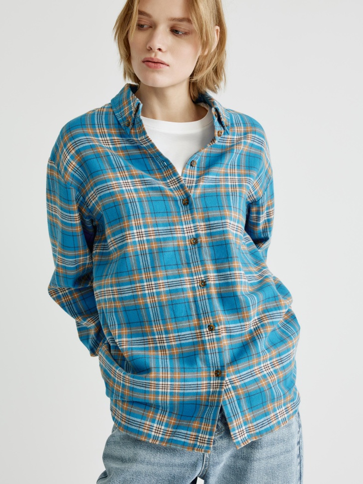 рубашка оверсайз из хлопка 4680798596907 в интернет магазине