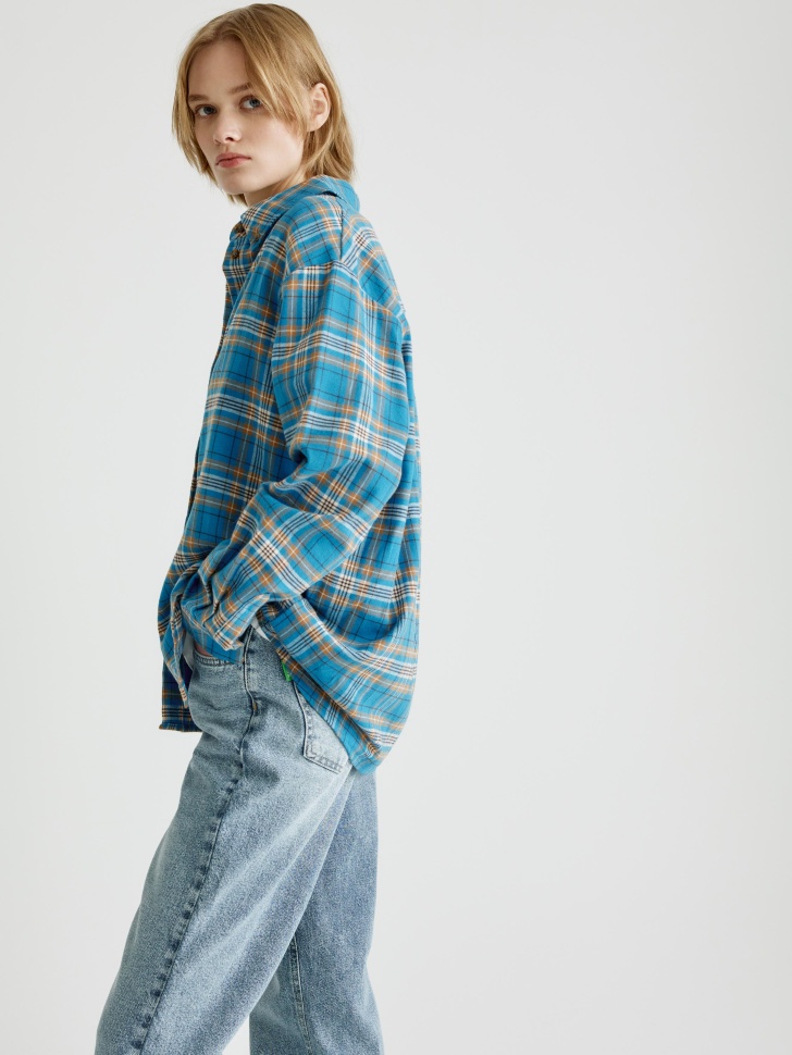 рубашка оверсайз из хлопка 4680798596907 по низкой цене