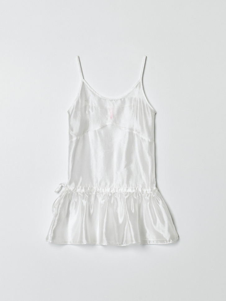 топ с баской из линейки  young из органзы спереди