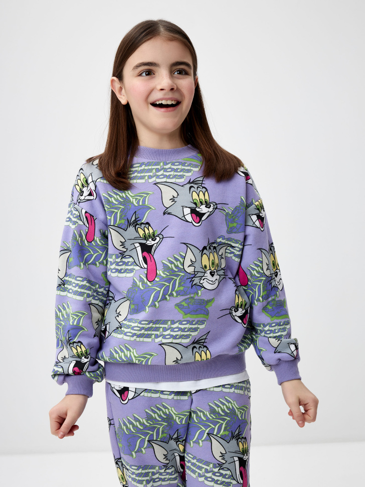 

Свитшот с принтом Tom and Jerry для девочек