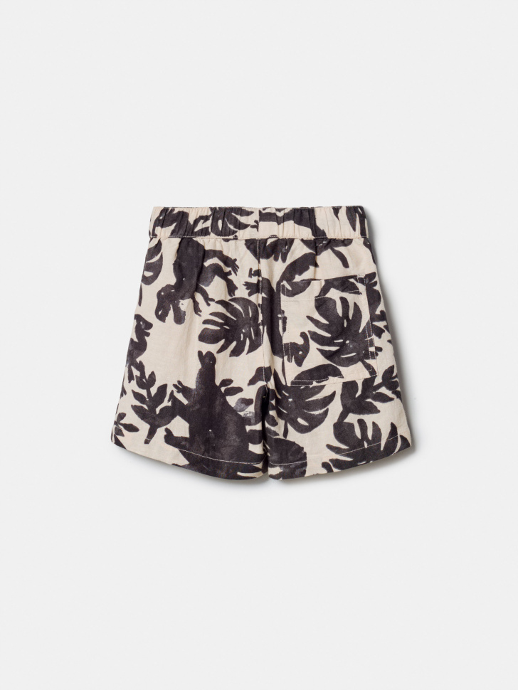 шорты с содержанием льна для мальчиков от бренда sela вид слева