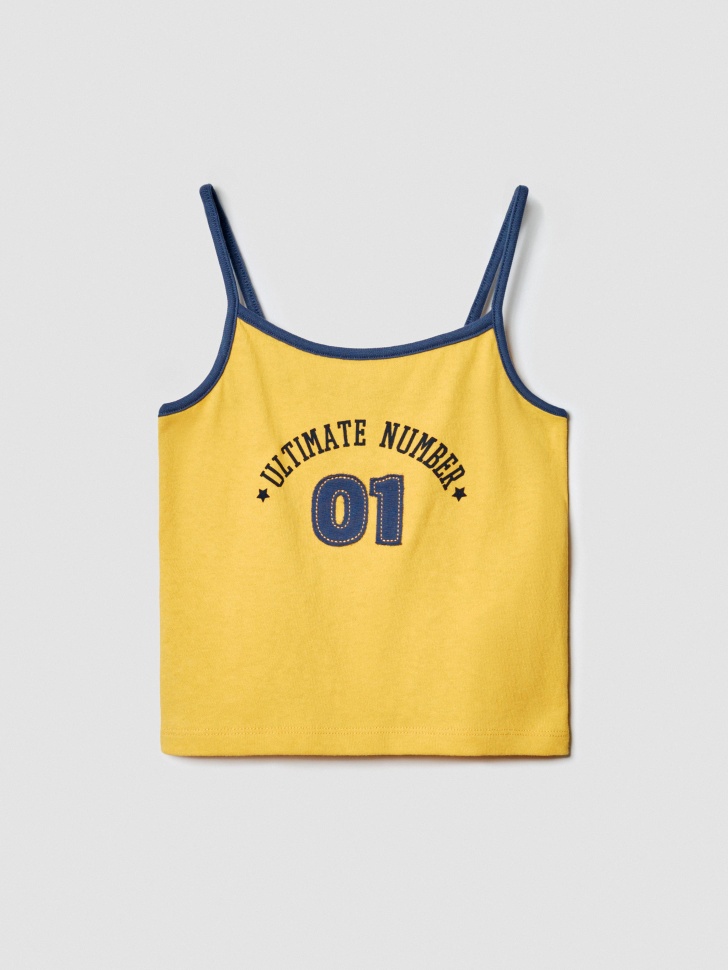 укороченный топ с принтом для девочек по цене 999 руб вид справа