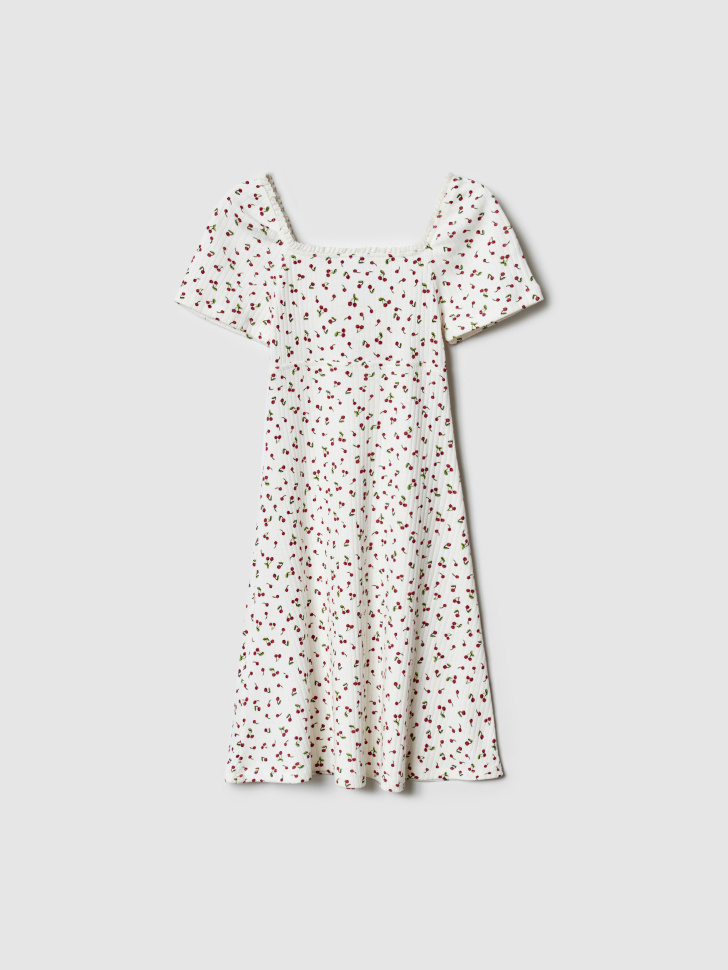 платье с цветочным принтом для девочек из россии вид сбоку