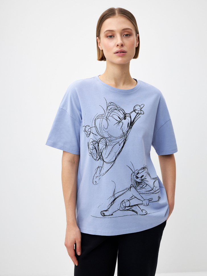 

Футболка DIANA OVERSIZE FIT с принтом Tom and Jerry