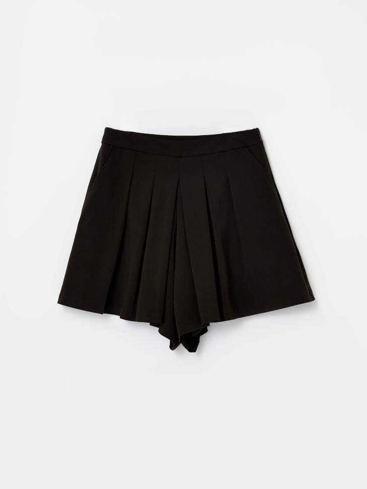 Юбка-шорты со складками для девочек (черный, 164/ 14-15 YEARS) от Sela