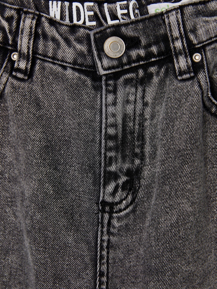 Широкие джинсы для девочек (серый, 122/ 7-8 YEARS) от Sela