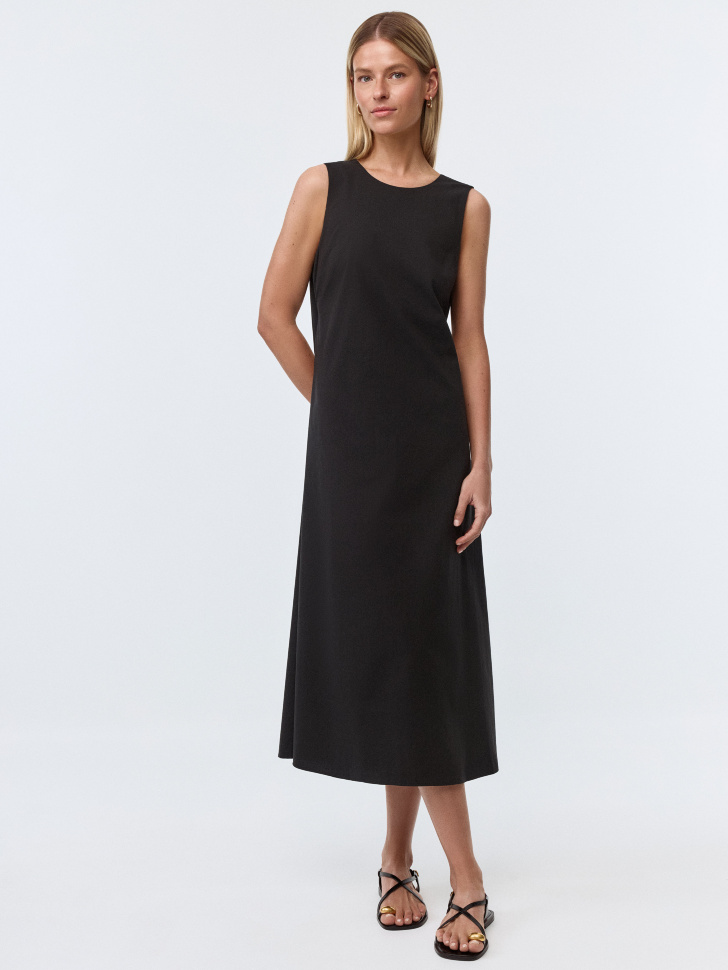 

Платье миди с вырезом на спинке