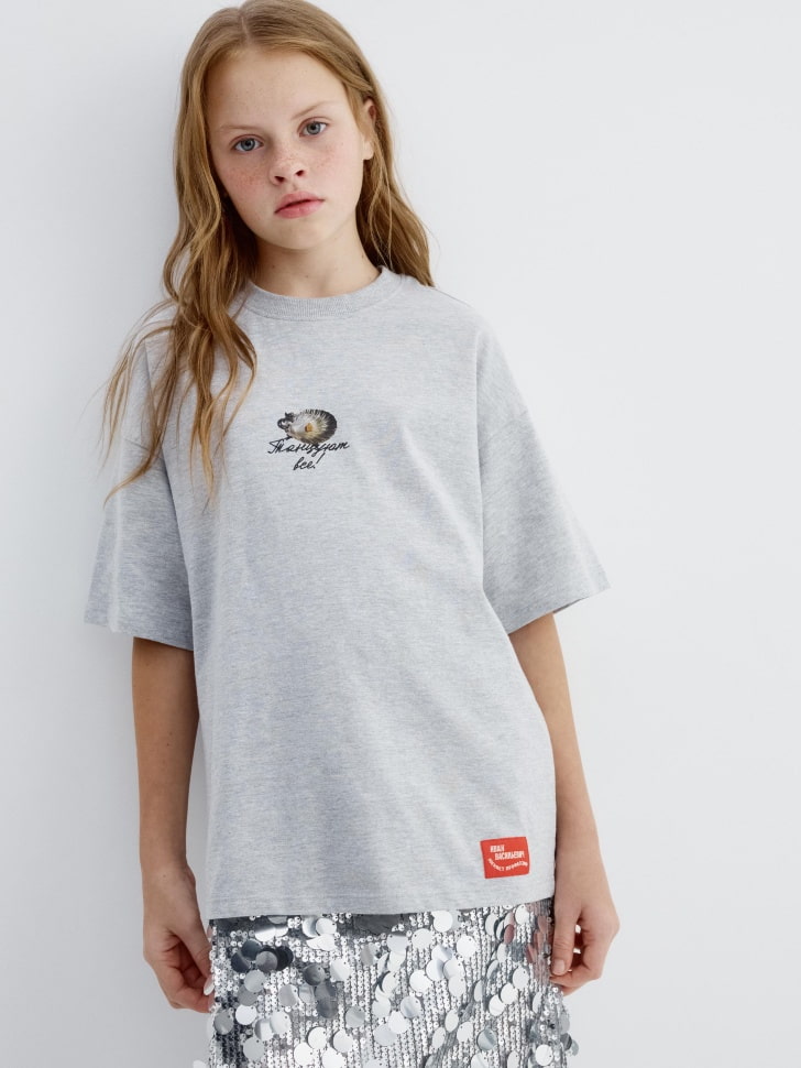 футболка оверсайз для девочек из коллекции  x мосфильм 4680798746524 фотография