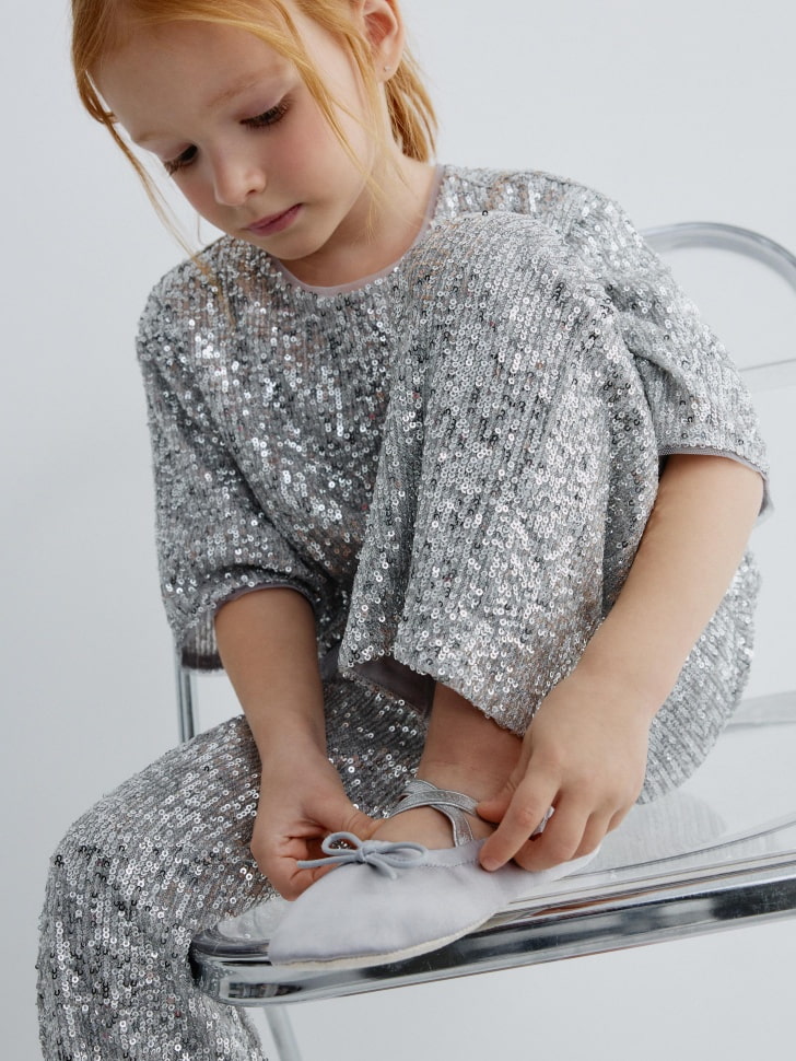 домашние тапочки-балетки для девочек 4610517214140 по акции