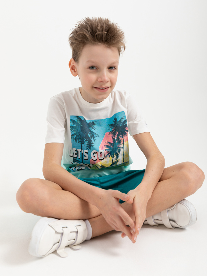 Футболка для мальчиков (голубой, 152/ 12-13 YEARS)
