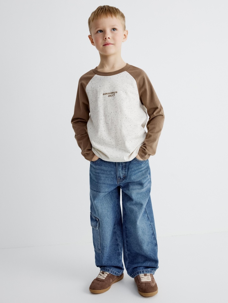 лонгслив с принтом детский от бренда sela вид слева