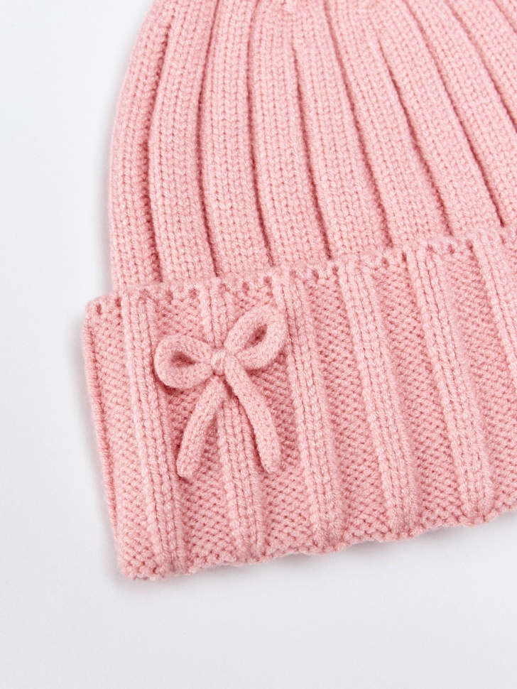 шапка с отворотом для девочек от бренда sela вид слева