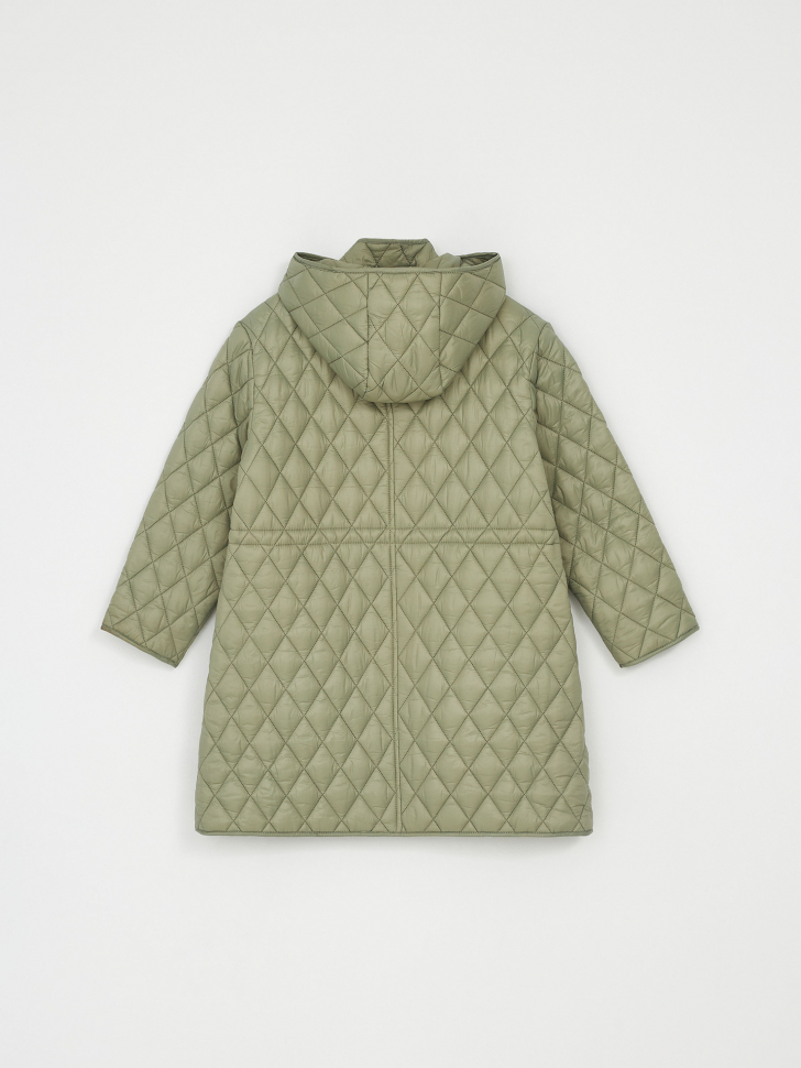 Стеганое пальто для девочек (зеленый, 146) sela 4680168253614 - фото 6
