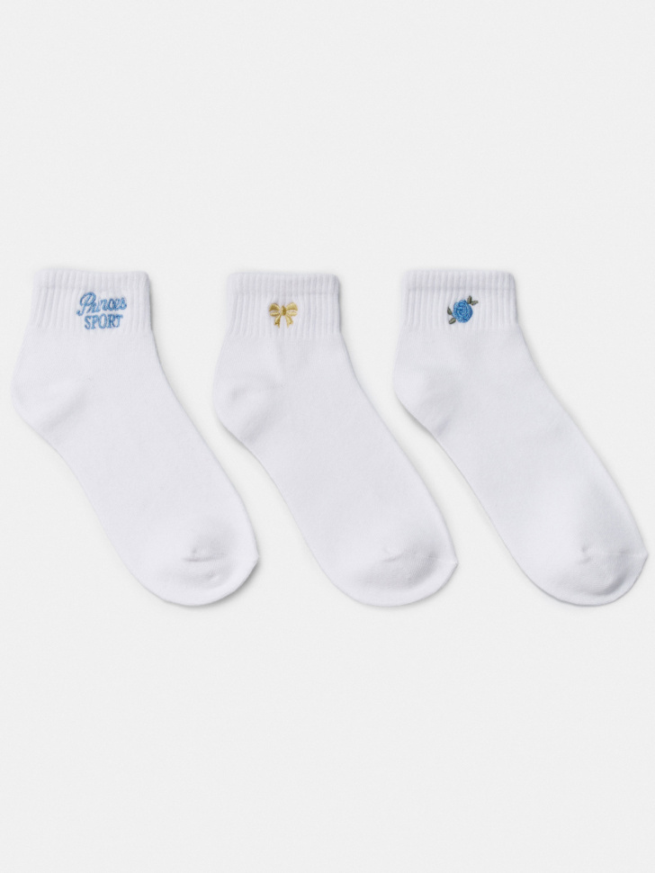 Набор носков SELA для девочек, белый, арт. 45061