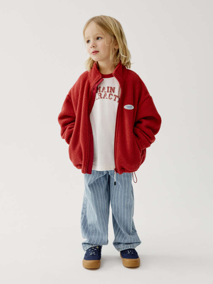 футболка оверсайз с принтом для мальчиков от бренда sela вид слева