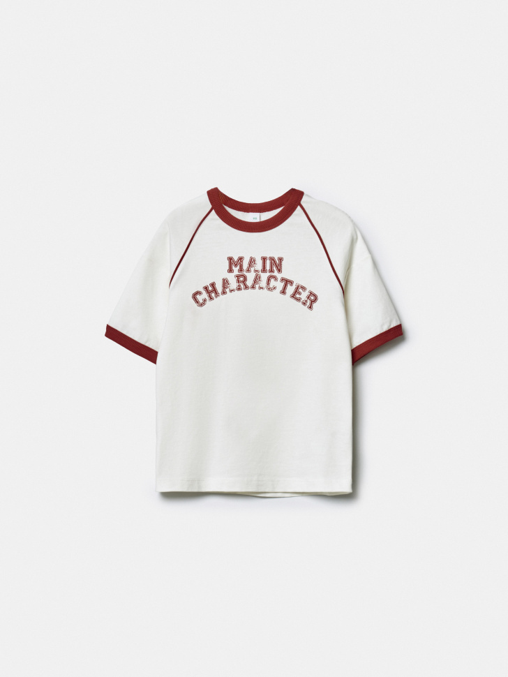 футболка оверсайз с принтом для мальчиков по цене 799 руб вид справа