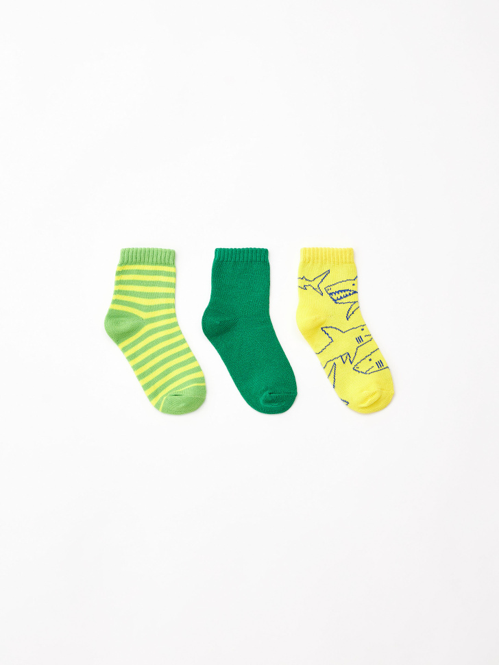 Набор из 3 пар носков для мальчиков (принт, 18-20)